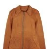 Vintage Orange East-West Bayou Leather Jacket