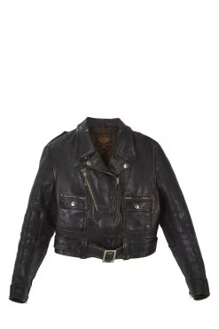 Vintage Black Leather 1950s Harley Davidson Jacket