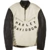Vintage White Leather 1950s Harley Davidson Jacket