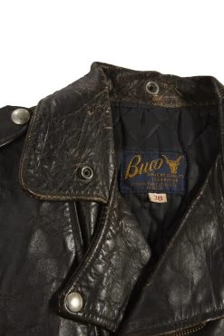 Vintage Black Leather Buco Jacket 5 Vintage Black Leather Buco Jacket -Fashion clothing 05LTX 002 3