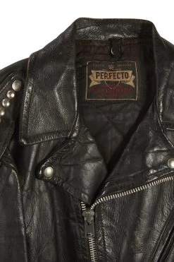 Vintage Black Leather 1950s Perfecto Jacket -Fashion clothing 05LTX 008 3