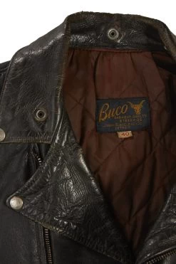 Vintage Black Leather Buco Moto Jacket -Fashion clothing 05LTX 011 3