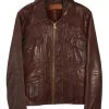 Vintage Brown Oshwahkon Leather Jacket