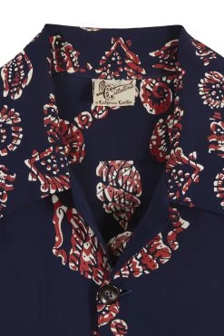 Vintage Blue Shell Catalina Hawaiian Shirt -Fashion clothing 13HAX 000 3