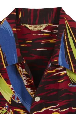 Vintage Multicolor Sailboat McGregor Hawaiian Shirt -Fashion clothing 13HAX 006 3