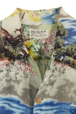 Vintage Multicolored Graphic Lauhala Hawaiian Shirt -Fashion clothing 13HAX 009 3