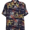 Vintage Blue Fish & Floral Catalina Hawaiian Shirt