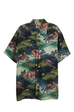 Vintage Multicolored Graphic Silver Of Hawaii Hawaiian Shirt