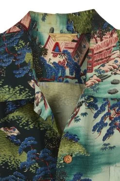 Vintage Multicolored Graphic Silver Of Hawaii Hawaiian Shirt -Fashion clothing 13HAX 015 3