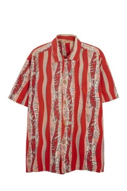 Vintage Multicolor Striped Hawaiian Shirt