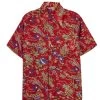 Vintage Red Hotel Motif Aupuni Hawaiian Shirt