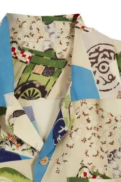 Vintage Multicolor Japanese Patterned Hawaiian Shirt -Fashion clothing 13HAX 030 3