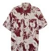 Vintage Burgundy Floral Ashfield Hawaiian Shirt