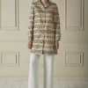 Chanel Beige Logo Printed Coat