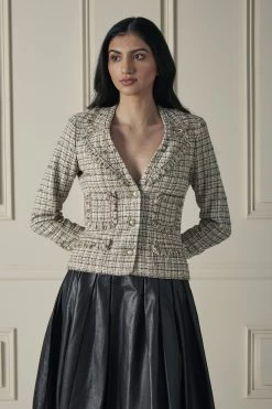 Chanel Multicolor Raw-Hem Tweed Jacket