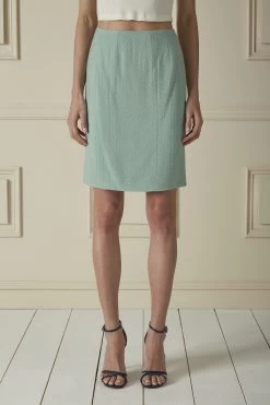 Chanel Green Wool-Blend Skirt Suit -Fashion clothing 60CHW 080 4