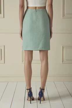 Chanel Green Wool-Blend Skirt Suit -Fashion clothing 60CHW 080 5