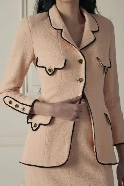 Chanel Pink Wool-Blend Skirt Suit -Fashion clothing 60CHW 081 3