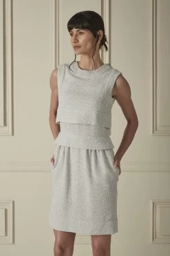 Chanel Grey Tweed Dress -Fashion clothing 60CHW 107 3