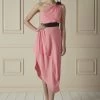Chanel Pink And Black Silk Dress