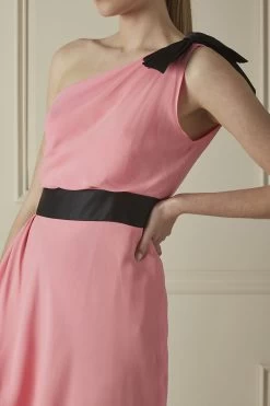 Chanel Pink And Black Silk Dress -Fashion clothing 60CHW 111 3