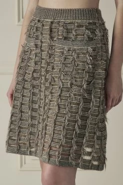 Chanel Brown Mohair Skirt 5 Chanel Brown Mohair Skirt -Fashion clothing 60CHW 120 3