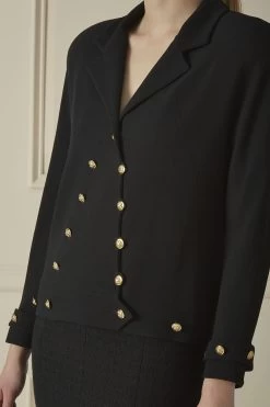 Chanel Black Wool Double-Breasted Jacket -Fashion clothing 60CHW 192 3