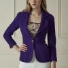 Chanel Purple Wool Single-Breasted Jacket