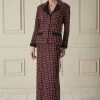 Chanel Red & Navy Wool Blend Tweed Maxi Skirt Suit