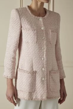 Chanel Pink Bouclé Jacket 5 Chanel Pink Bouclé Jacket -Fashion clothing 60CHX 091 3