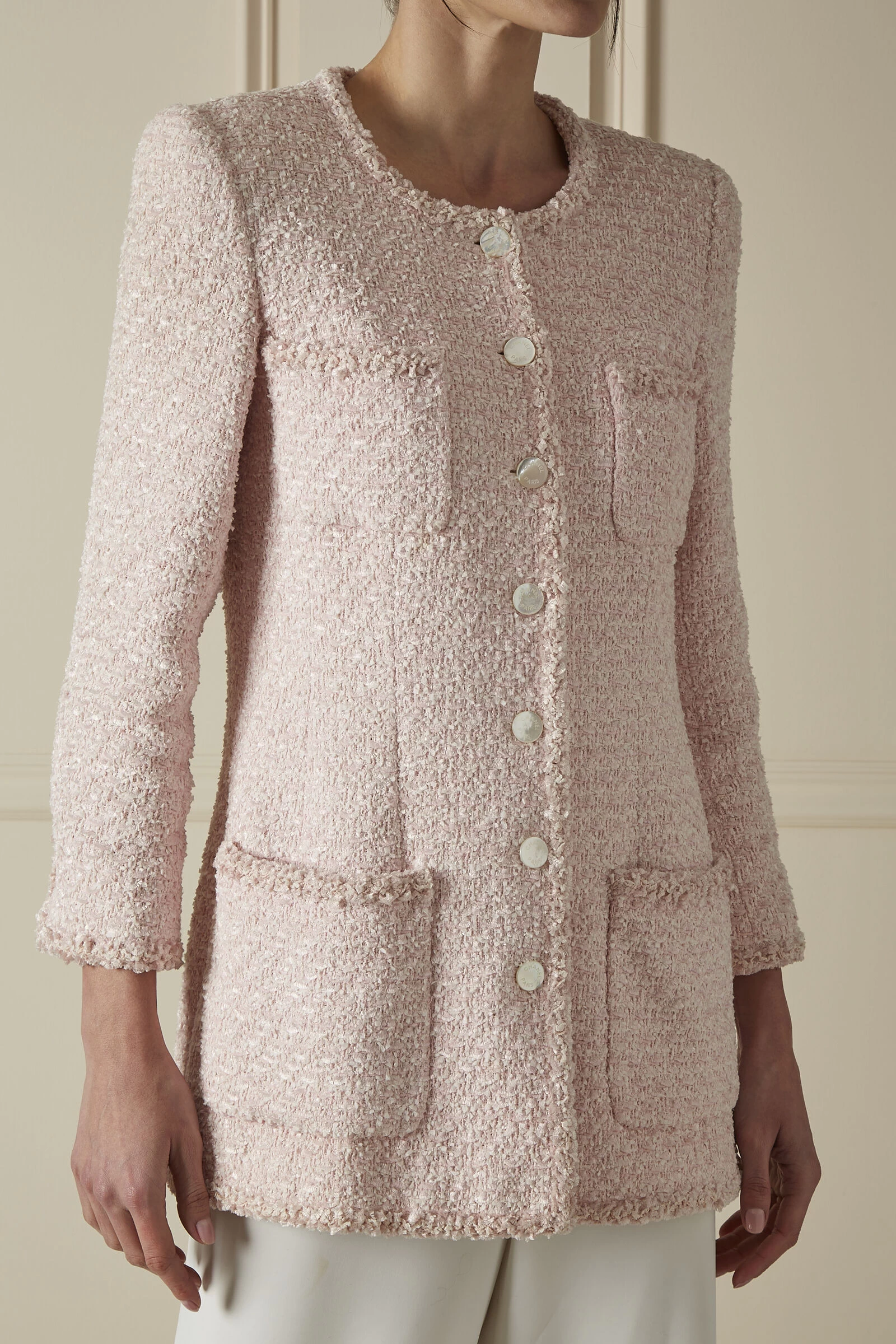 Chanel Pink Bouclé Jacket 3 Chanel Pink Bouclé Jacket - Image 3