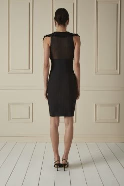 Chanel Black Bodycon Dress 4 Chanel Black Bodycon Dress -Fashion clothing 60CHX 097 2