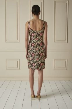 Chanel Black & Metallic Gold Brocade Dress Set -Fashion clothing 60CHX 119 5