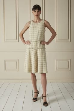 Chanel Cream Bouclé Dress