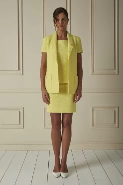 Chanel Yellow Wool Blend Three-Piece Skirt Set