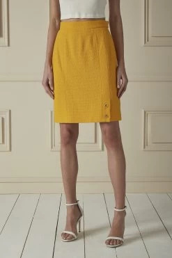 Chanel Yellow Tweed Skirt Suit -Fashion clothing 60CHX 202 4