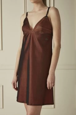 FENDI Orange Mesh Neoprene Mini Dress -Fashion clothing 60FDW 045 3