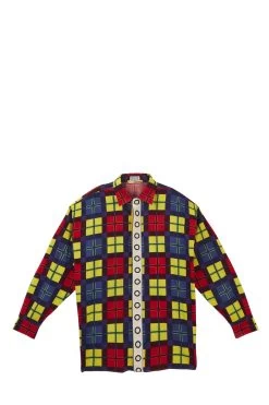 André Leon Talley Gianni Versace Multicolor Shirt