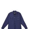 André Leon Talley Yohji Yamamoto Long Sleeve Rayon Three Pocket Shirt