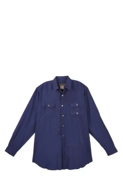 André Leon Talley Yohji Yamamoto Long Sleeve Rayon Three Pocket Shirt