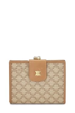 Celine Brown Macadam Canvas Compact Wallet