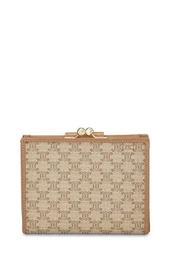 Celine Brown Macadam Canvas Compact Wallet -Fashion clothing Q5A1A2LW0B000 3