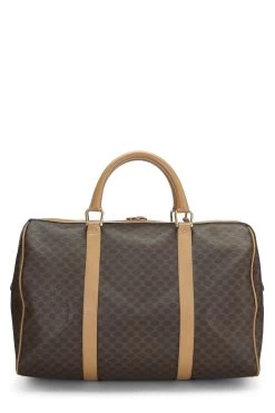 Celine Brown Coated Canvas Macadam Boston Bag 9 Celine Brown Coated Canvas Macadam Boston Bag -Fashion clothing Q5B04JLW0B002 4