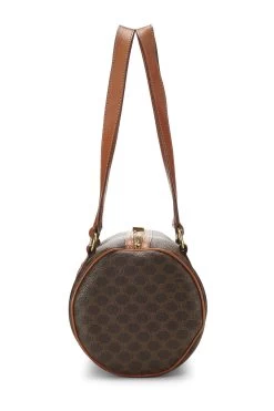 Celine Brown Coated Canvas Macadam Barrel Bag -Fashion clothing Q5B04WLW0B003 3