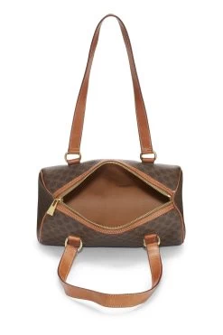 Celine Brown Coated Canvas Macadam Barrel Bag -Fashion clothing Q5B04WLW0B003 6