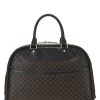 Celine Black & Brown Coated Canvas Macadam Handbag