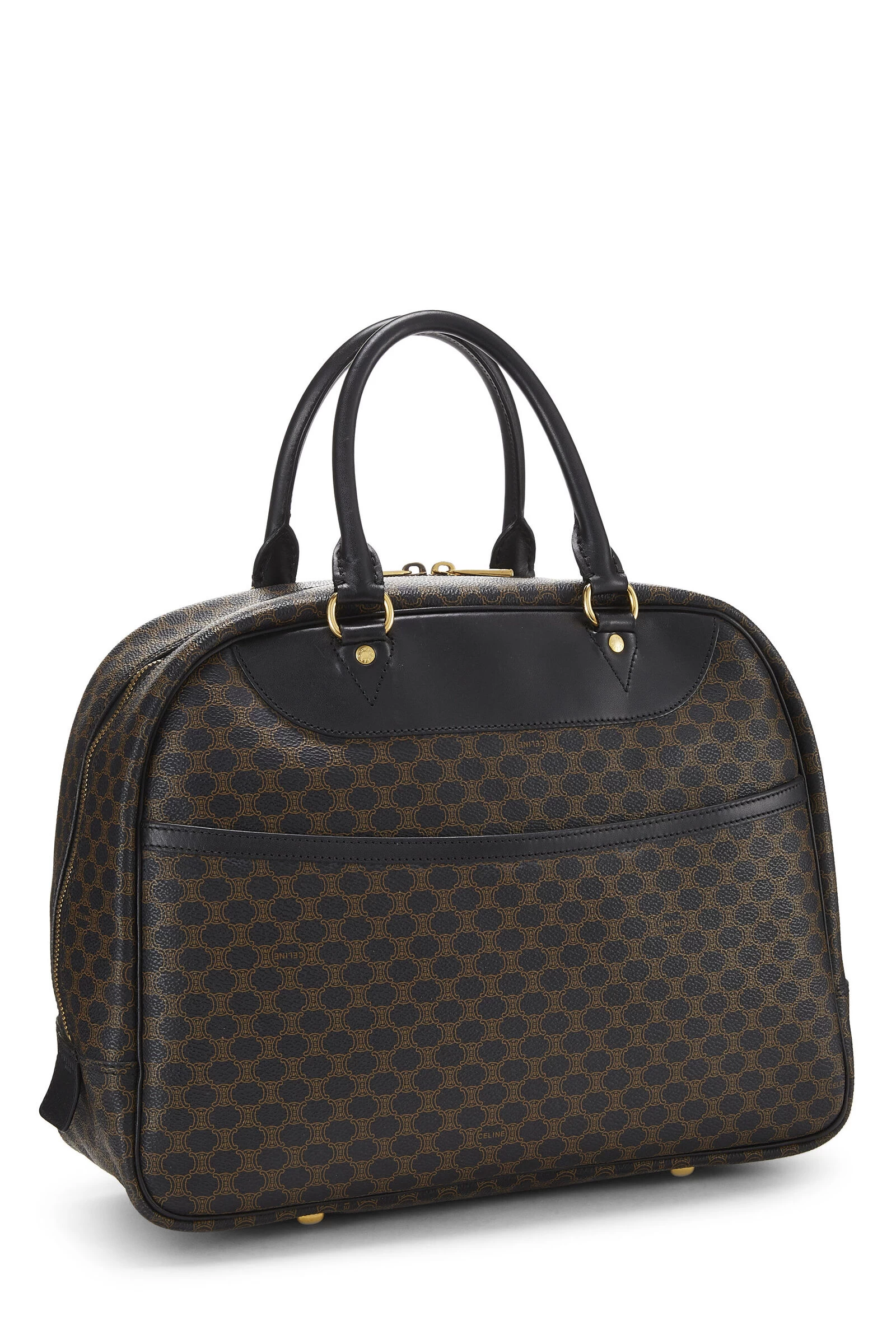 Celine Black & Brown Coated Canvas Macadam Handbag 2 Celine Black & Brown Coated Canvas Macadam Handbag - Image 2