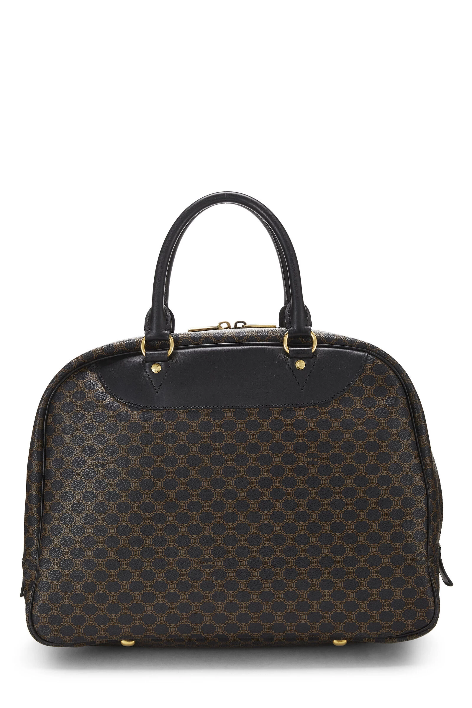 Celine Black & Brown Coated Canvas Macadam Handbag 4 Celine Black & Brown Coated Canvas Macadam Handbag - Image 4