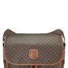 Celine Brown Macadam Coated Canvas Messenger Bag