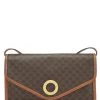 Celine Brown Macadam Coated Canvas Crossbody Bag